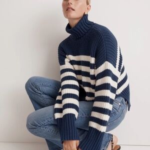 Madewell Wide Rib Turtleneck Sweater | M
